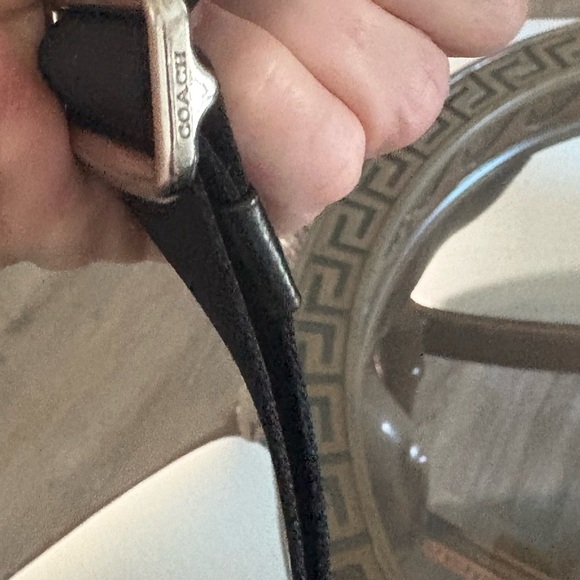 Coach Black Leather Tote with Silver Hardware - Picture 7 of 11